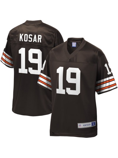 Men's Cleveland Browns Bernie Kosar NFL Pro Line Brown Retired Player Replica Jersey 01
