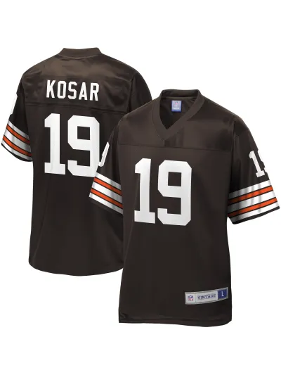 Men's Cleveland Browns Bernie Kosar NFL Pro Line Brown Retired Player Replica Jersey 01