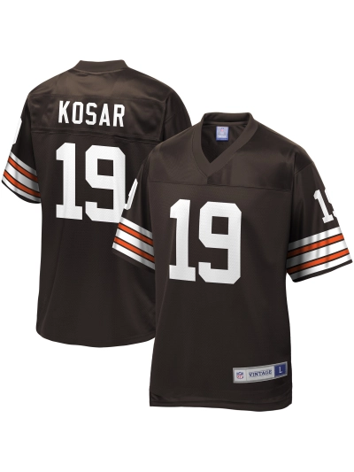 Men's Cleveland Browns Bernie Kosar NFL Pro Line Brown Retired Player Replica Jersey 01