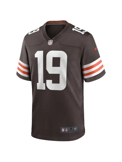 Men's Cleveland Browns Bernie Kosar Nike Brown Game Retired Player Jersey 02