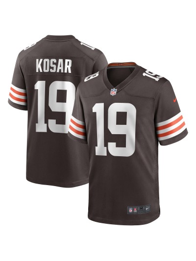 Men's Cleveland Browns Bernie Kosar Nike Brown Game Retired Player Jersey 01
