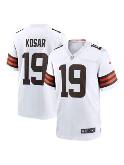 Men's Cleveland Browns Bernie Kosar Nike White Retired Player Game Jersey 01