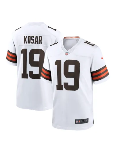 Men's Cleveland Browns Bernie Kosar Nike White Retired Player Game Jersey 01