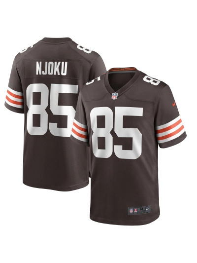 Men's Cleveland Browns David Njoku Nike Brown Player Game Jersey 01