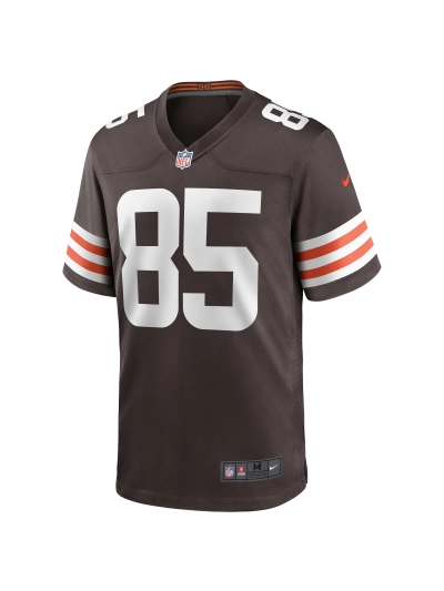 Men's Cleveland Browns David Njoku Nike Brown Player Game Jersey 02