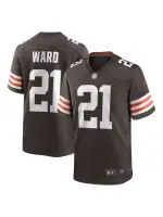 Men's Cleveland Browns Denzel Ward Nike Brown Game Jersey