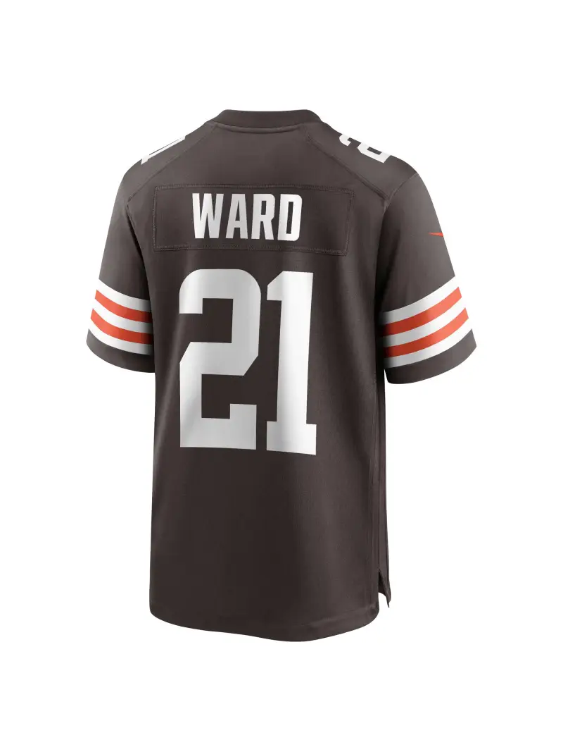 Men's Cleveland Browns Denzel Ward Nike Brown Game Jersey