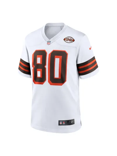 Men's Cleveland Browns Jarvis Landry Nike White 1946 Collection Alternate Game Jersey 02