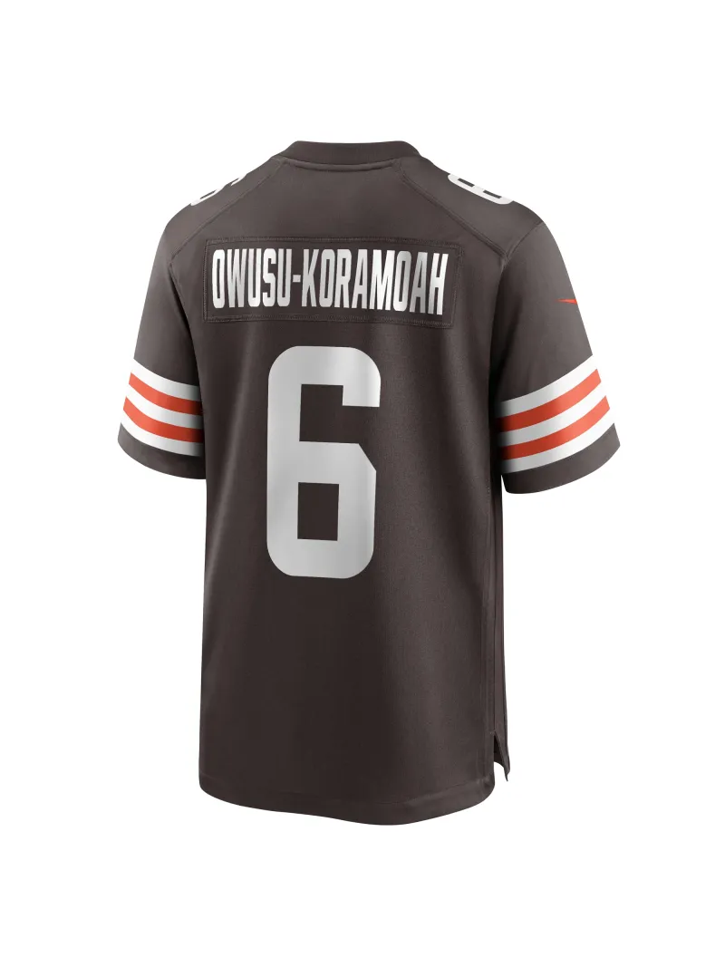Men's Cleveland Browns Jeremiah Owusu-Koramoah Nike Brown Team Game Jersey