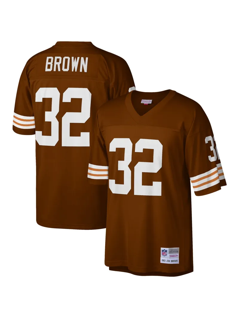 Men's Cleveland Browns Jim Brown Mitchell & Ness Brown Legacy Replica Jersey