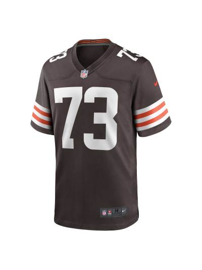 Men's Cleveland Browns Joe Thomas Nike Brown Retired Player Game Jersey 02