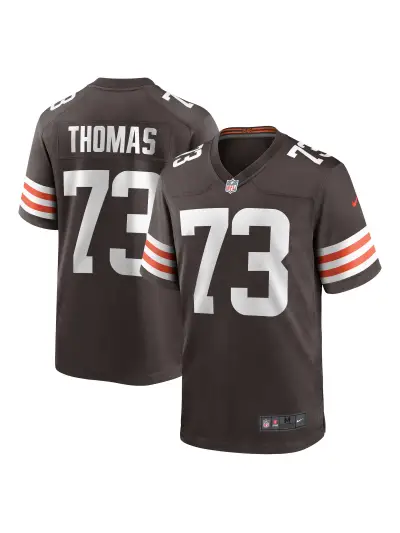 Men's Cleveland Browns Joe Thomas Nike Brown Retired Player Game Jersey 01