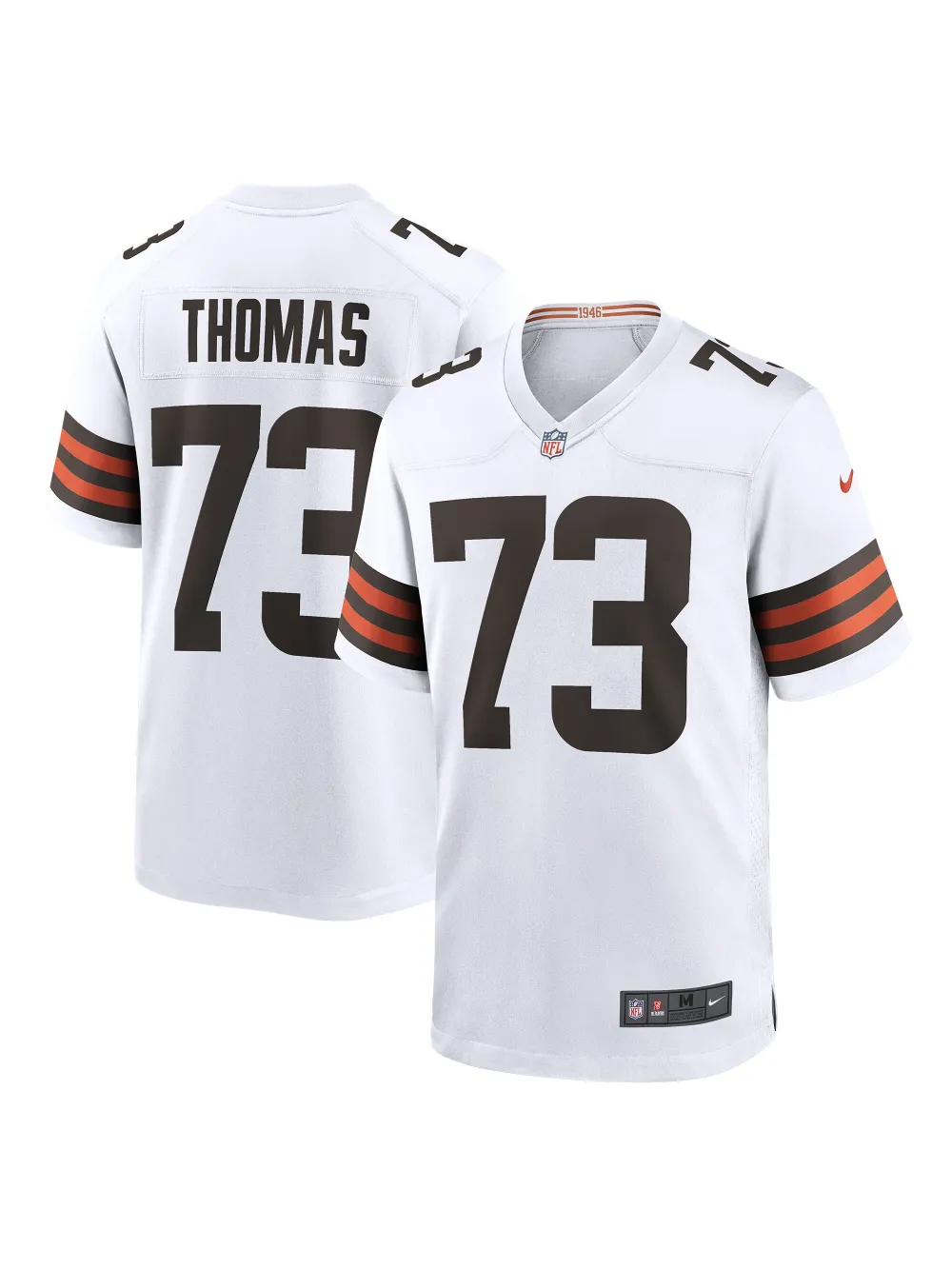 Men's Cleveland Browns Joe Thomas Nike White Retired Game Player Jersey