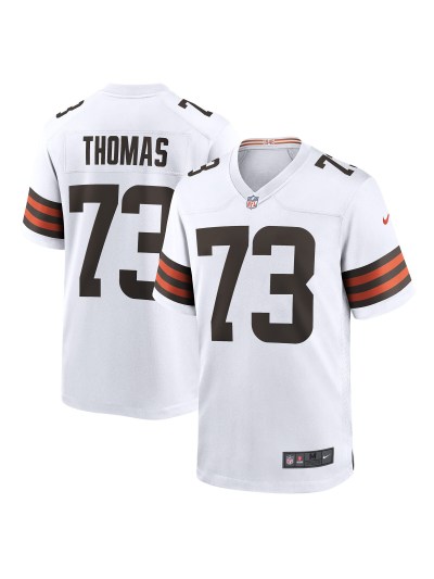 Men's Cleveland Browns Joe Thomas Nike White Retired Game Player Jersey 01