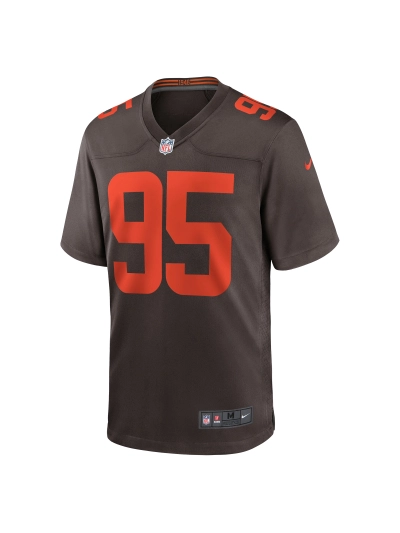 Men's Cleveland Browns Myles Garrett Nike Brown Alternate Game Jersey 02