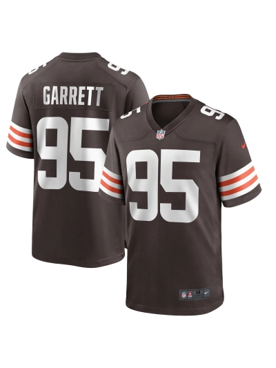 Men's Cleveland Browns Myles Garrett Nike Brown Player Game Jersey 01