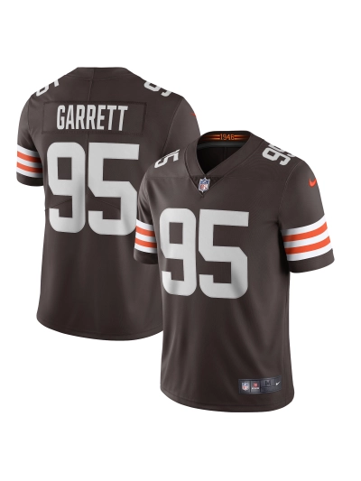 Men's Cleveland Browns Myles Garrett Nike Brown Vapor Limited Jersey 01