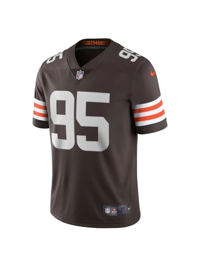 Men's Cleveland Browns Myles Garrett Nike Brown Vapor Limited Jersey 02