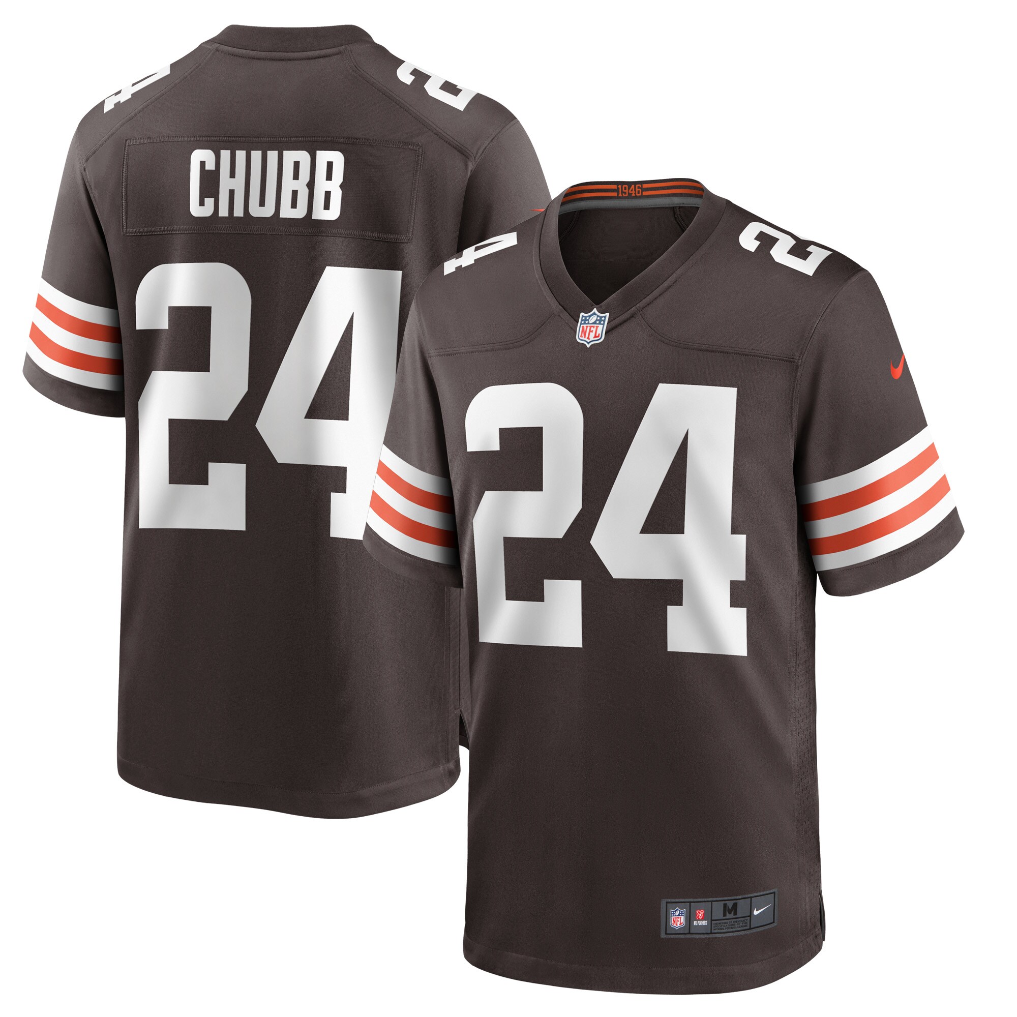 Men's Cleveland Browns Nick Chubb Nike Brown Game Jersey