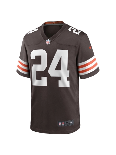 Men's Cleveland Browns Nick Chubb Nike Brown Player Game Jersey 02