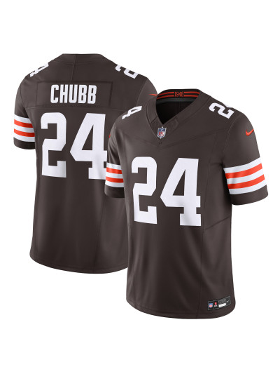 Men's Cleveland Browns Nick Chubb Nike Brown Vapor F.U.S.E. Limited Jersey 01
