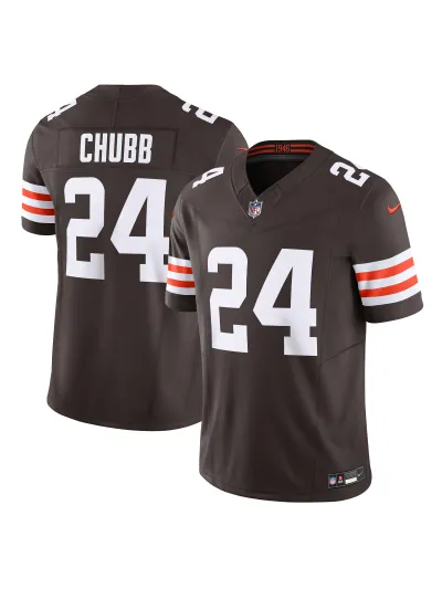 Men's Cleveland Browns Nick Chubb Nike Brown Vapor F.U.S.E. Limited Jersey 01