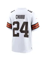 Men's Cleveland Browns Nick Chubb Nike White Game Jersey