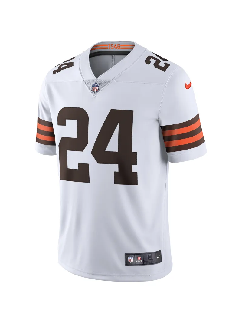 Men's Cleveland Browns Nick Chubb Nike White Vapor Limited Jersey