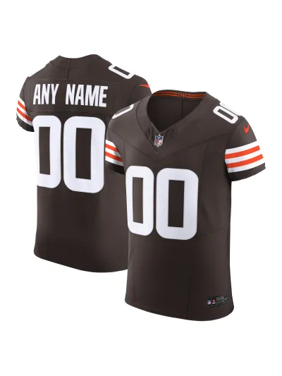 Men's Cleveland Browns Nike Brown Vapor F.U.S.E. Elite Custom Jersey 01