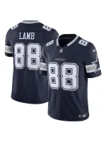 Men's Dallas Cowboys CeeDee Lamb Nike Navy Vapor F.U.S.E. Limited Jersey-Grey 88