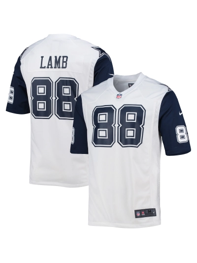 Men's Dallas Cowboys CeeDee Lamb Nike White Alternate Game Jersey 01