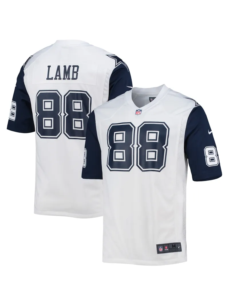 Men's Dallas Cowboys CeeDee Lamb Nike White Vapor F.U.S.E. Limited Jersey-Black 88