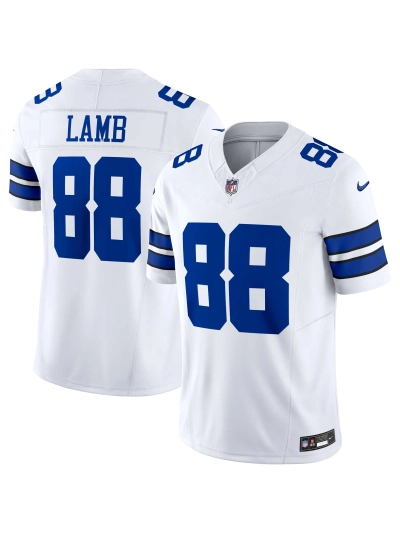 Men's Dallas Cowboys CeeDee Lamb Nike White Vapor F.U.S.E. Limited Jersey-Blue 88 01
