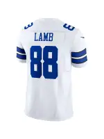 Men's Dallas Cowboys CeeDee Lamb Nike White Vapor F.U.S.E. Limited Jersey-Blue 88