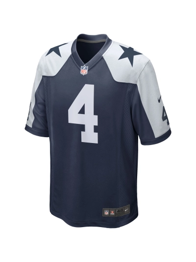 Men's Dallas Cowboys Dak Prescott Nike Navy Alternate Game Team Jersey 02