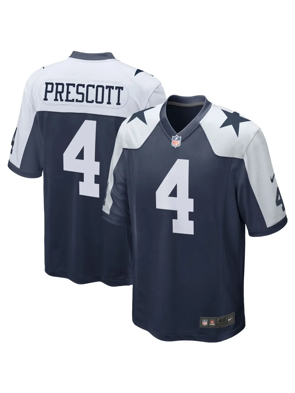 Men's Dallas Cowboys Dak Prescott Nike Navy Alternate Game Team Jersey