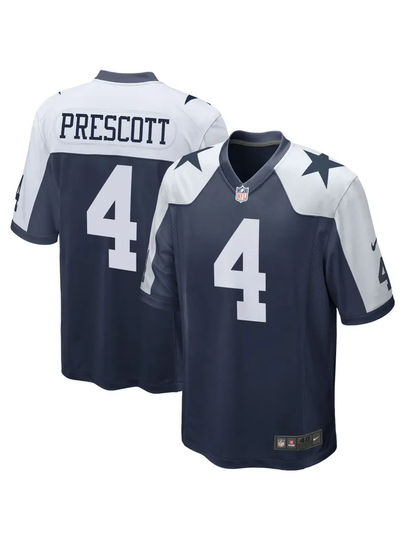 Men's Dallas Cowboys Dak Prescott Nike Navy Alternate Game Team Jersey