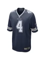 Men's Dallas Cowboys Dak Prescott Nike Navy Game Team Jersey