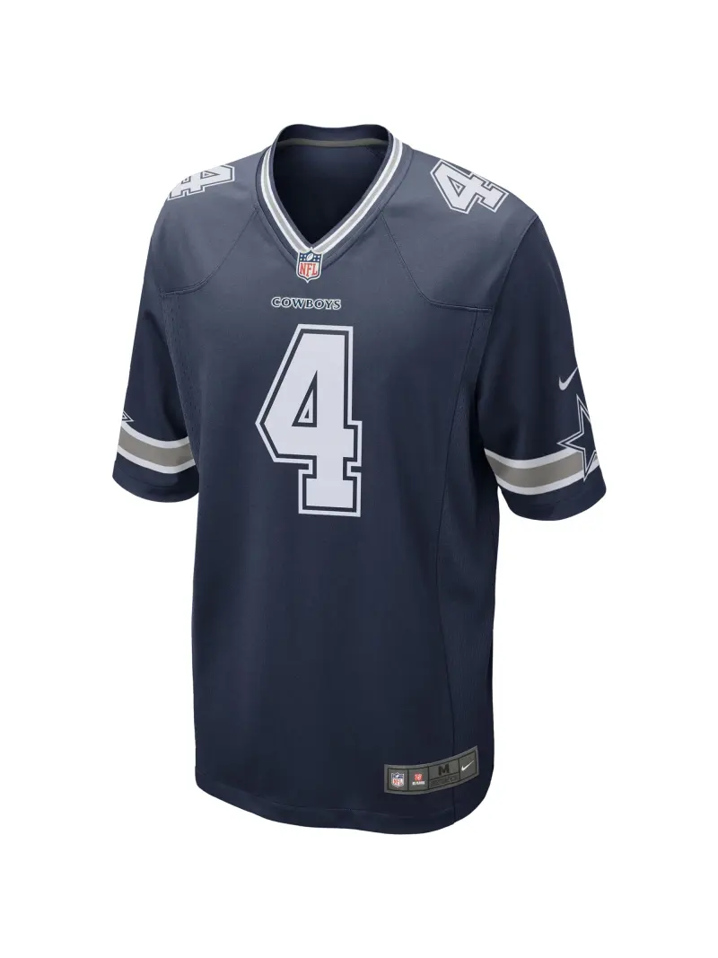 Men's Dallas Cowboys Dak Prescott Nike Navy Game Team Jersey
