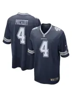 Men's Dallas Cowboys Dak Prescott Nike Navy Game Team Jersey
