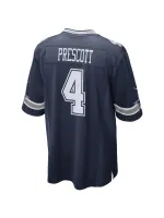 Men's Dallas Cowboys Dak Prescott Nike Navy Game Team Jersey