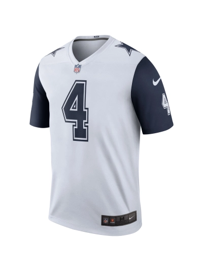 Men's Dallas Cowboys Dak Prescott Nike White Color Rush Legend Player Jersey 02