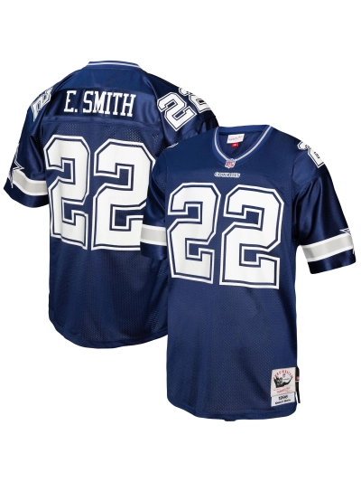 Men's Dallas Cowboys Emmitt Smith Mitchell & Ness Navy Legacy Replica Jersey 01