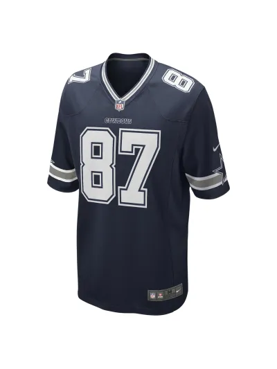 Men's Dallas Cowboys Jake Ferguson Nike Navy Game Jersey 02