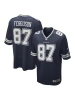 Men's Dallas Cowboys Jake Ferguson Nike Navy Game Jersey