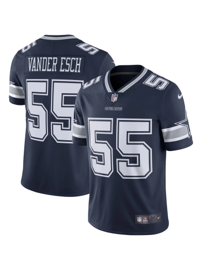 Men's Dallas Cowboys Leighton Vander Esch Nike Navy Vapor Limited Player Jersey 01