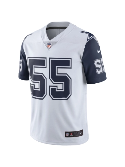 Men's Dallas Cowboys Leighton Vander Esch White Nike Color Rush Vapor Limited Jersey 02