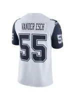 Men's Dallas Cowboys Leighton Vander Esch White Nike Color Rush Vapor Limited Jersey