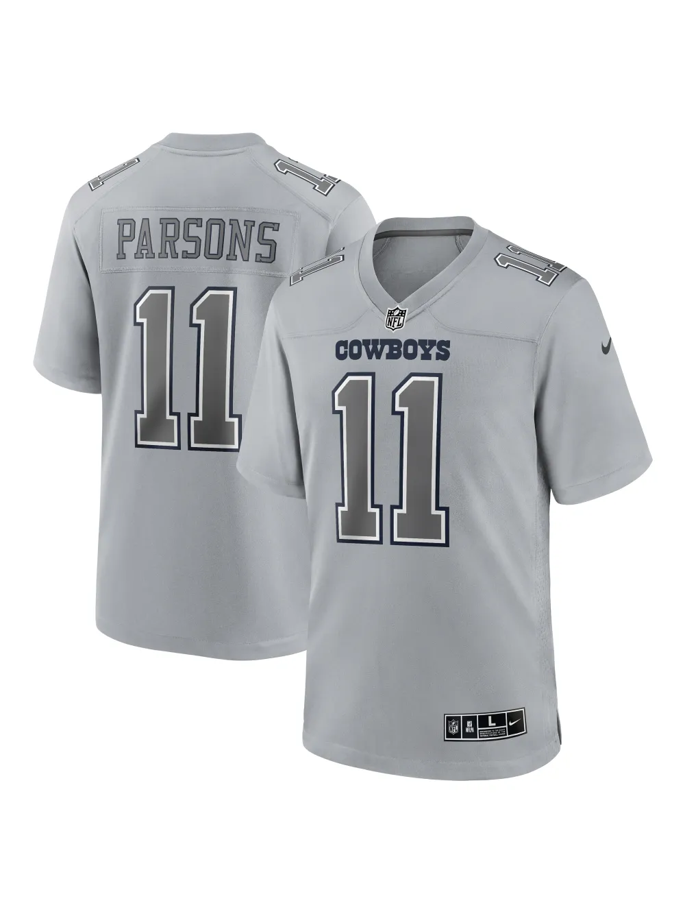 Men's Dallas Cowboys Micah Parsons Nike Gray Atmosphere Fashion Game Jersey
