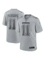 Men's Dallas Cowboys Micah Parsons Nike Gray Atmosphere Fashion Game Jersey